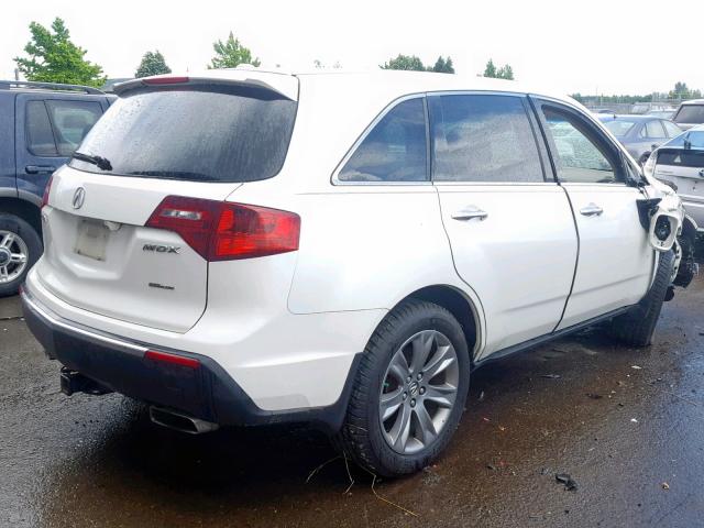 2HNYD2H65CH542202 - 2012 ACURA MDX ADVANC WHITE photo 4