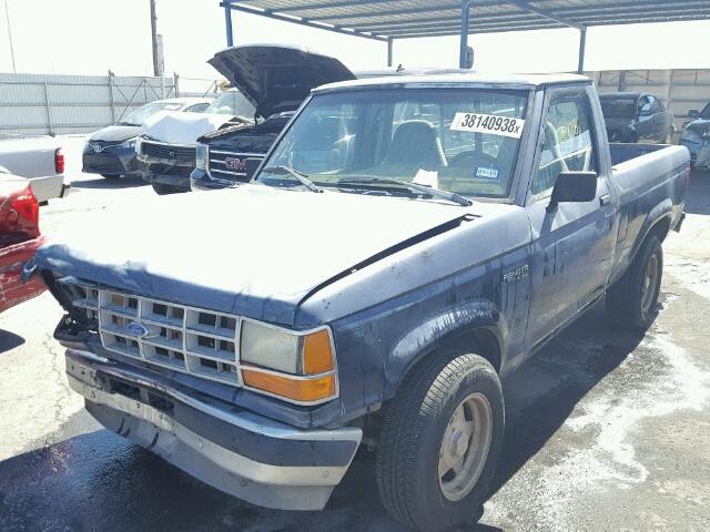 1FTCR10A0NUC34477 - 1992 FORD RANGER BLUE photo 2