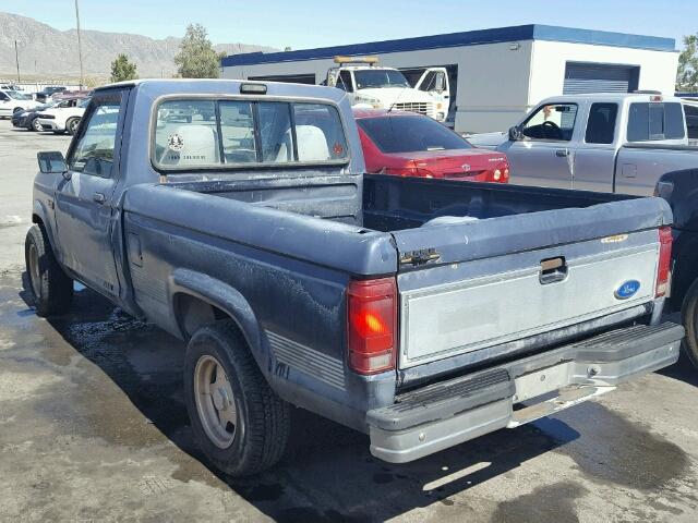 1FTCR10A0NUC34477 - 1992 FORD RANGER BLUE photo 3