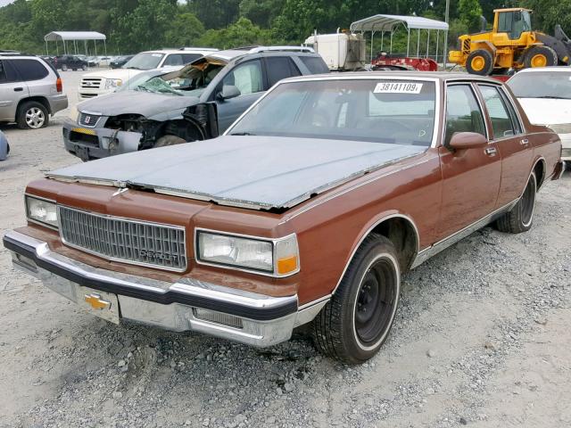 1G1BN51E7KB165424 - 1989 CHEVROLET CAPRICE CL BROWN photo 2