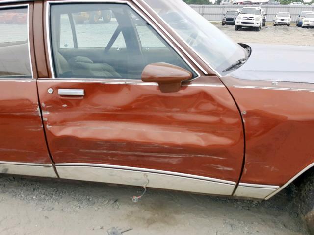 1G1BN51E7KB165424 - 1989 CHEVROLET CAPRICE CL BROWN photo 9