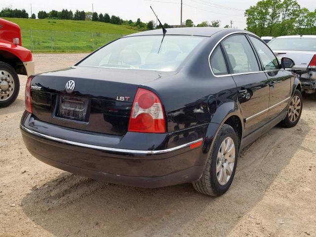 WVWAD63B45P009288 - 2005 VOLKSWAGEN PASSAT GLS BLACK photo 4