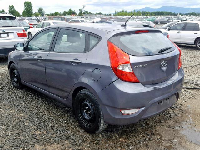 KMHCT5AE8FU213609 - 2015 HYUNDAI ACCENT GS GRAY photo 3