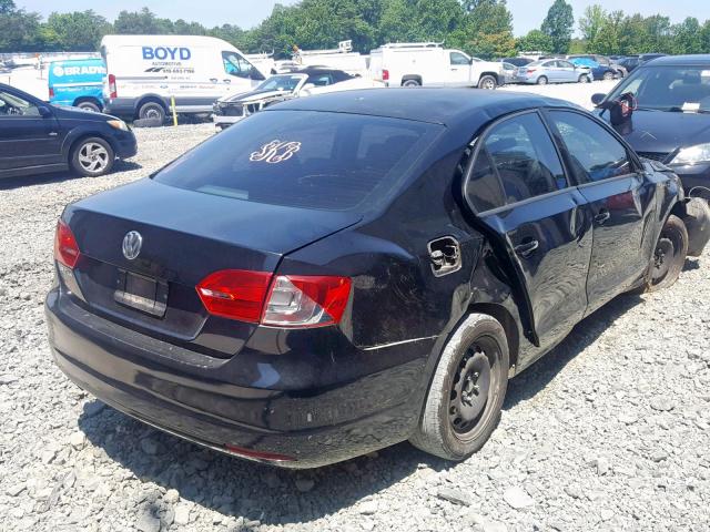 3VW2K7AJ7CM351568 - 2012 VOLKSWAGEN JETTA BASE 黑色 照片 4