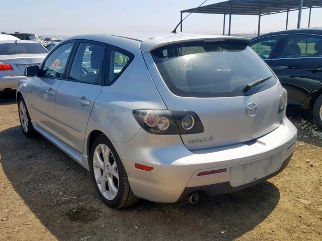 JM1BK344481785601 - 2008 MAZDA 3 HATCHBAC SILVER photo 3