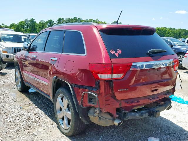 1C4RJEBT0CC362650 - 2012 JEEP GRAND CHER RED photo 3