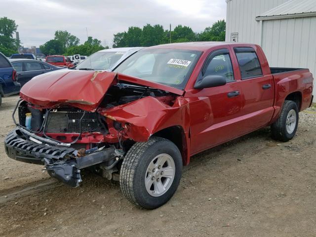 1D7HW38K28S520246 - 2008 DODGE DAKOTA SXT RED photo 9