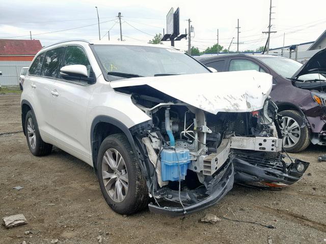 5TDJKRFH2FS207124 - 2015 TOYOTA HIGHLANDER WHITE photo 1