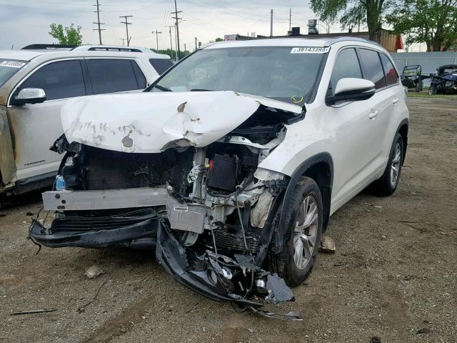 5TDJKRFH2FS207124 - 2015 TOYOTA HIGHLANDER WHITE photo 2