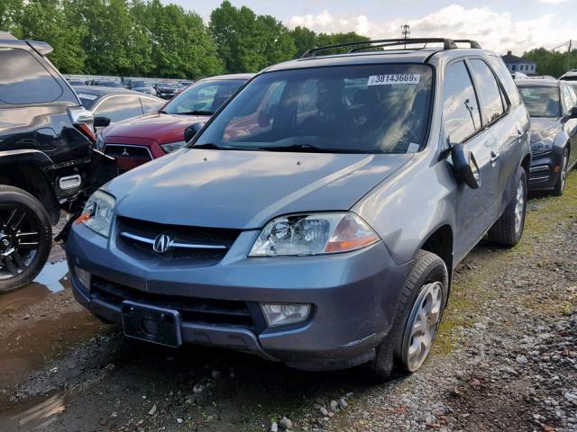 2HNYD18661H525335 - 2001 ACURA MDX TOURIN GRAY photo 2