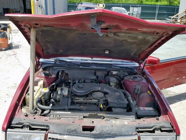 1G6CD1332L4301530 - 1990 CADILLAC DEVILLE RED photo 7