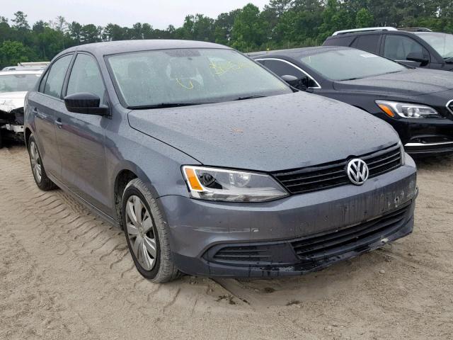 3VW2K7AJ6EM237760 - 2014 VOLKSWAGEN JETTA BASE GRAY photo 1