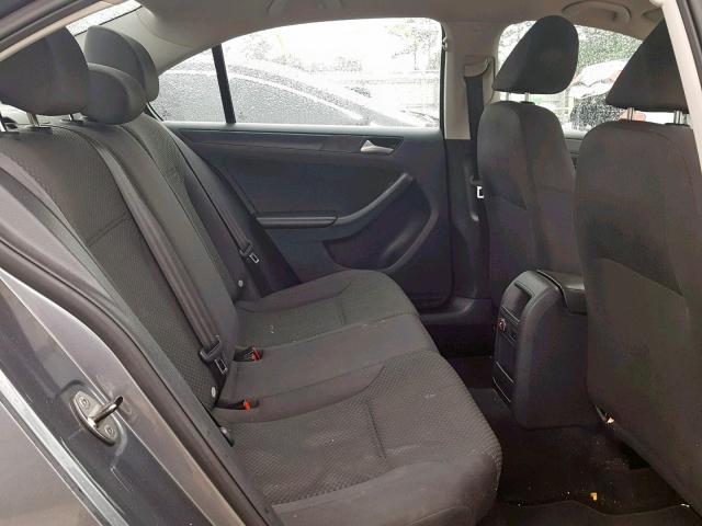 3VW2K7AJ6EM237760 - 2014 VOLKSWAGEN JETTA BASE GRAY photo 6