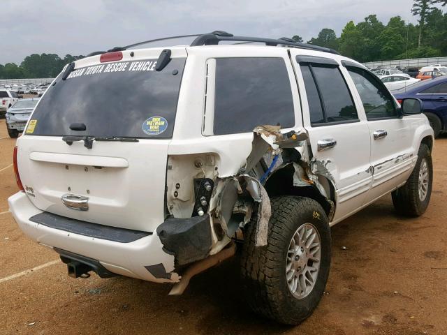 1J8GW58S82C287548 - 2002 JEEP GRAND CHER WHITE photo 4