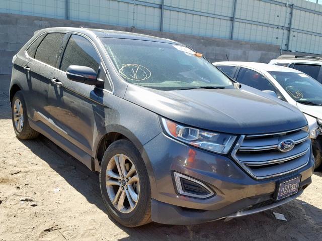 2FMTK3J98FBB13042 - 2015 FORD EDGE SEL GRAY photo 1