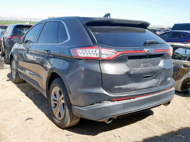 2FMTK3J98FBB13042 - 2015 FORD EDGE SEL GRAY photo 3