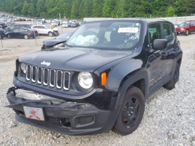 ZACCJAAH9HPE64964 - 2017 JEEP RENEGADE S შავი ფოტო 2