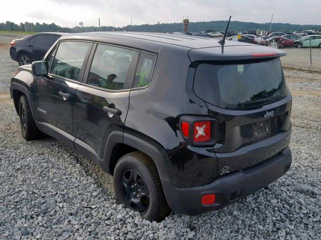 ZACCJAAH9HPE64964 - 2017 JEEP RENEGADE S შავი ფოტო 3