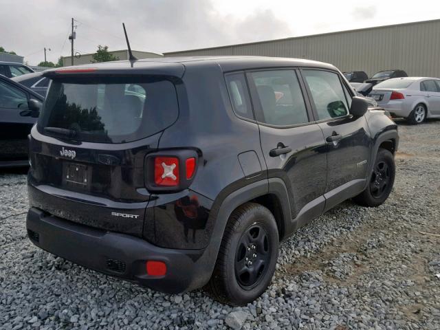 ZACCJAAH9HPE64964 - 2017 JEEP RENEGADE S შავი ფოტო 4