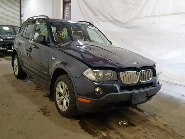 WBXPC93479WJ27673 - 2009 BMW X3 XDRIVE3 BLUE photo 1