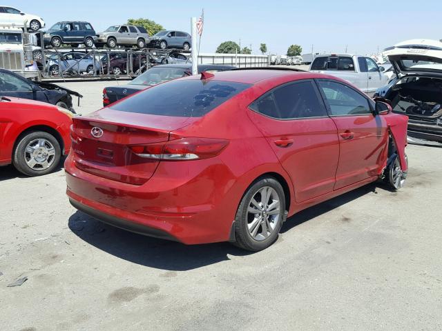 KMHD84LF7HU275639 - 2017 HYUNDAI ELANTRA SE RED photo 4