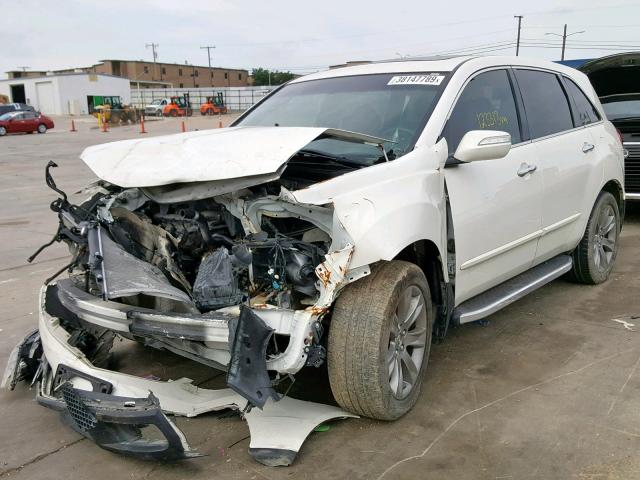 2HNYD2H82CH500037 - 2012 ACURA MDX ADVANC WHITE photo 2