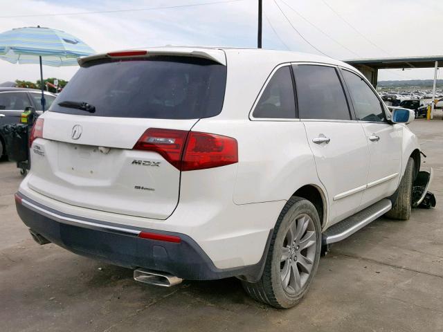 2HNYD2H82CH500037 - 2012 ACURA MDX ADVANC WHITE photo 4