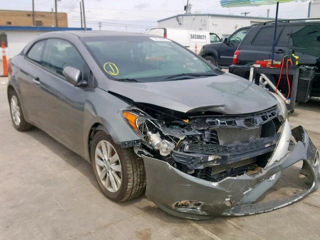 KNAFX6A82E5215299 - 2014 KIA FORTE EX GRAY photo 1