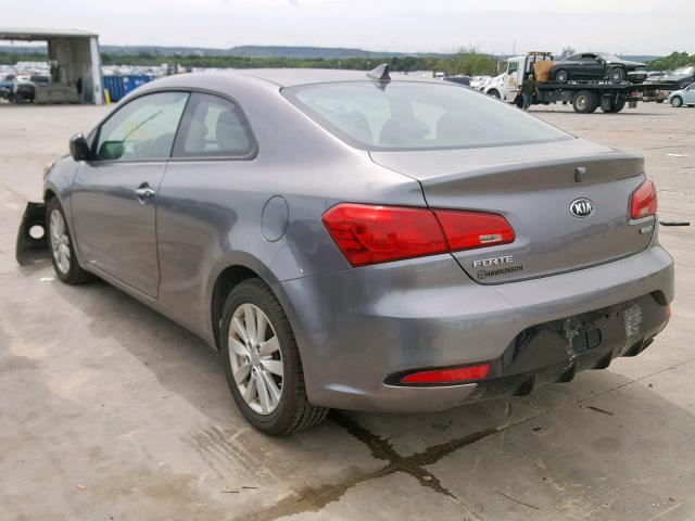 KNAFX6A82E5215299 - 2014 KIA FORTE EX GRAY photo 3