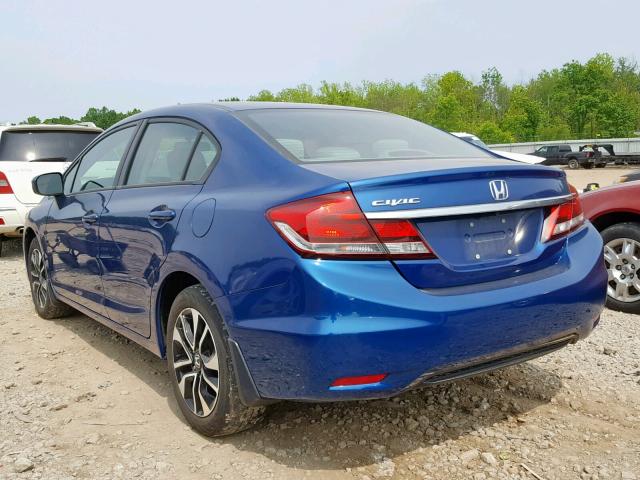 19XFB2F83FE065857 - 2015 HONDA CIVIC EX BLUE photo 3