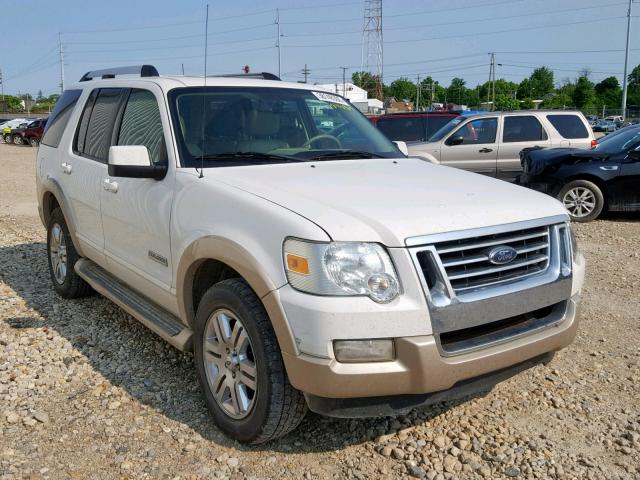 1FMEU74E97UA63119 - 2007 FORD EXPLORER E WHITE photo 1