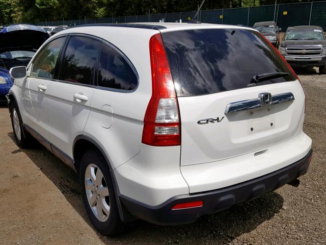 JHLRE48777C118964 - 2007 HONDA CR-V EXL WHITE photo 3