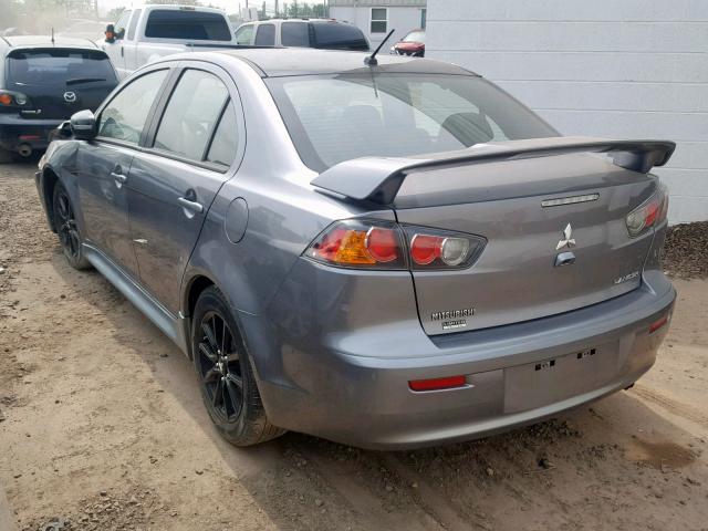 JA32U2FUXHU014302 - 2017 MITSUBISHI LANCER ES GRAY photo 3