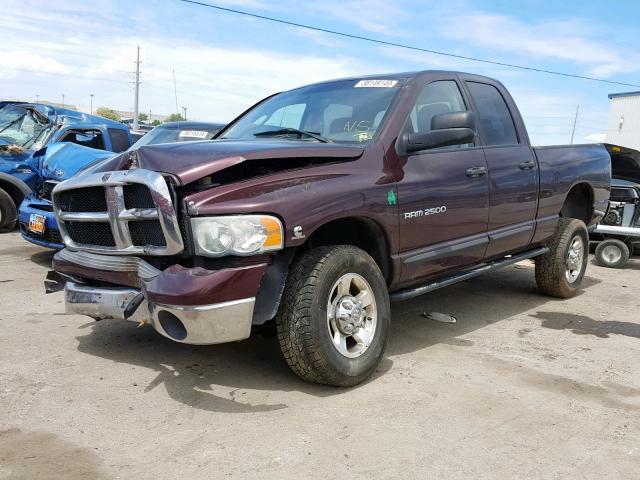 3D7KU28C84G126699 - 2004 DODGE RAM 2500 S MAROON photo 2