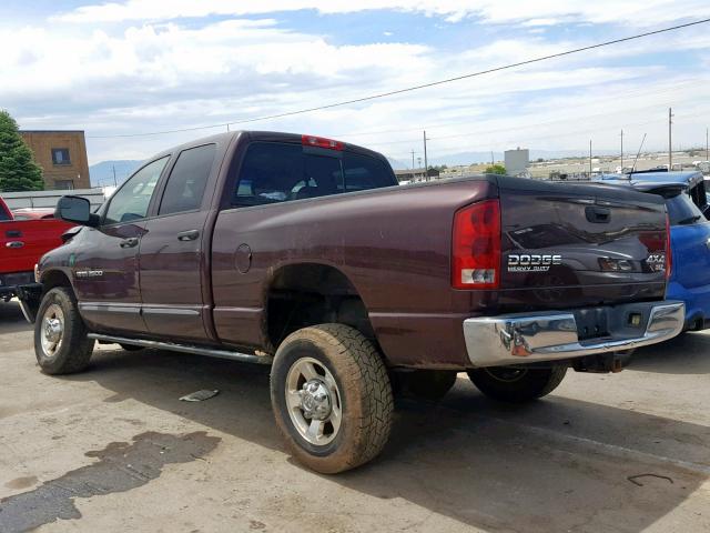 3D7KU28C84G126699 - 2004 DODGE RAM 2500 S MAROON photo 3