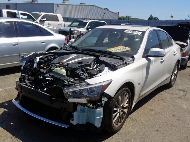 JN1EV7AP9JM366984 - 2018 INFINITI Q50 LUXE WHITE photo 2