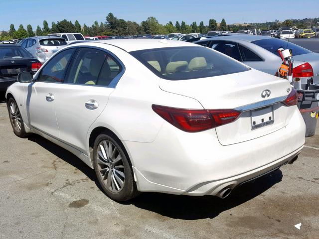 JN1EV7AP9JM366984 - 2018 INFINITI Q50 LUXE WHITE photo 3