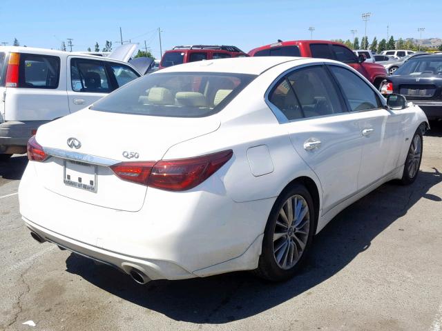 JN1EV7AP9JM366984 - 2018 INFINITI Q50 LUXE WHITE photo 4