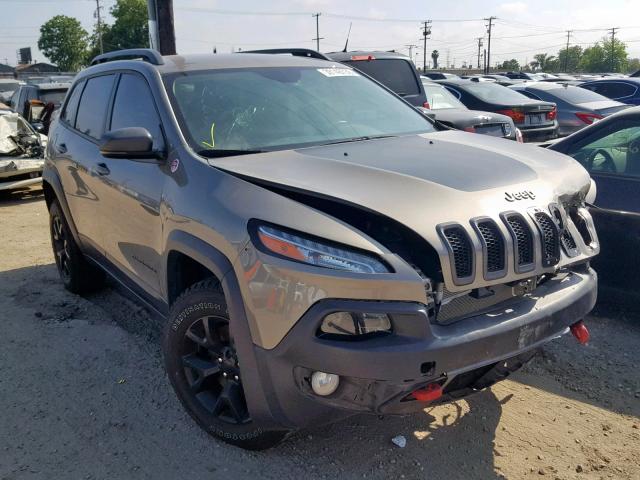 1C4PJMBB2HW651656 - 2017 JEEP CHEROKEE T BROWN photo 1