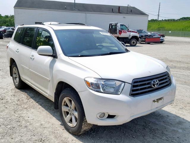 5TDJK3EH7AS033364 - 2010 TOYOTA HIGHLANDER WHITE photo 1