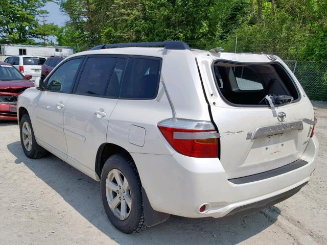 5TDJK3EH7AS033364 - 2010 TOYOTA HIGHLANDER WHITE photo 3