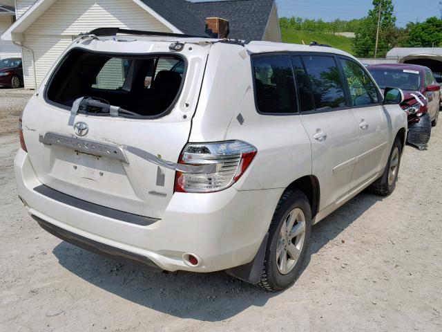 5TDJK3EH7AS033364 - 2010 TOYOTA HIGHLANDER WHITE photo 4