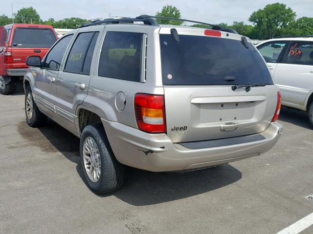 1J4GW58SX3C531297 - 2003 JEEP GRAND CHER BEIGE photo 3