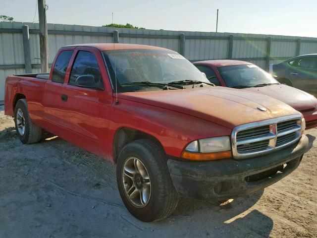 1D7GL12K24S661023 - 2004 DODGE DAKOTA SXT RED photo 1