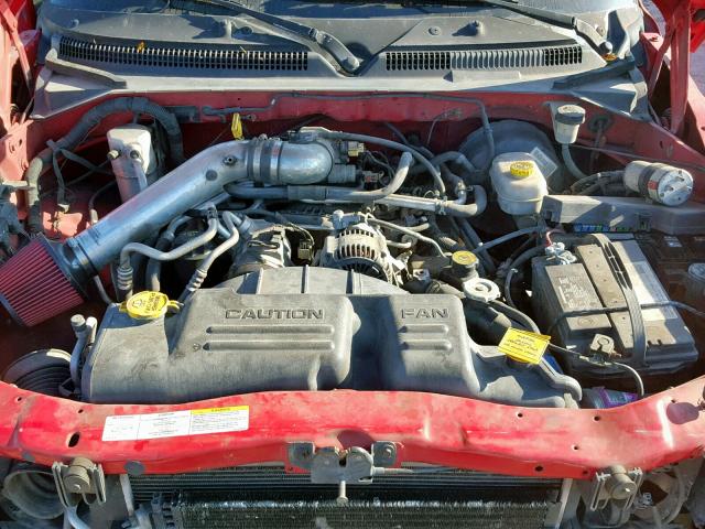 1D7GL12K24S661023 - 2004 DODGE DAKOTA SXT RED photo 7