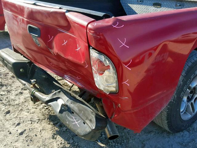 1D7GL12K24S661023 - 2004 DODGE DAKOTA SXT RED photo 9