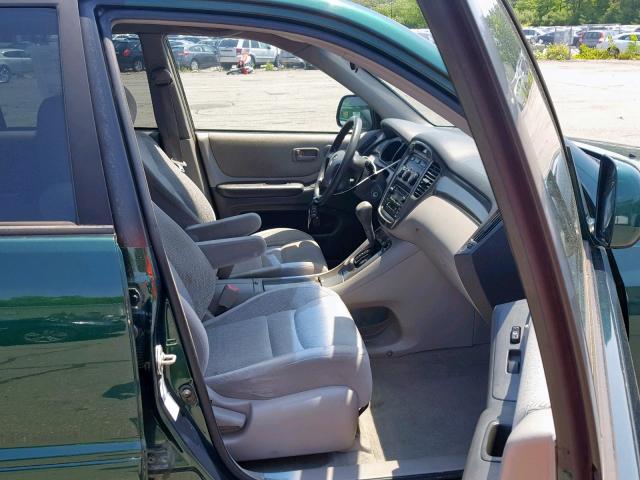 JTEHD21A830024959 - 2003 TOYOTA HIGHLANDER GREEN photo 5