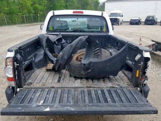 5TENX22NX9Z635908 - 2009 TOYOTA TACOMA WHITE photo 6