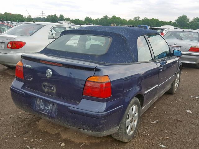 3VWDC21V41M803792 - 2001 VOLKSWAGEN CABRIO GLX 蓝色 照片 4