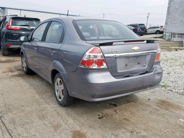 KL1TD56E89B640385 - 2009 CHEVROLET AVEO LS GRAY photo 3